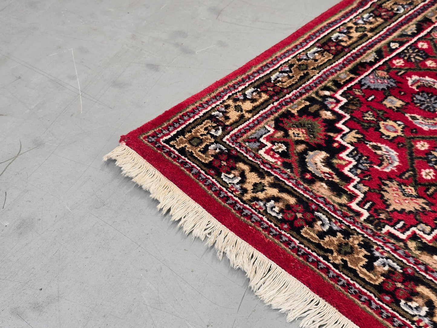 PERSISCHER LÄUFER Teppich Handgeknüpft Orientteppich Rot Vintage Wolle 164x92