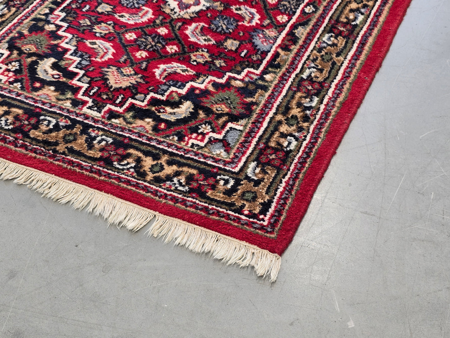 PERSISCHER LÄUFER Teppich Handgeknüpft Orientteppich Rot Vintage Wolle 164x92