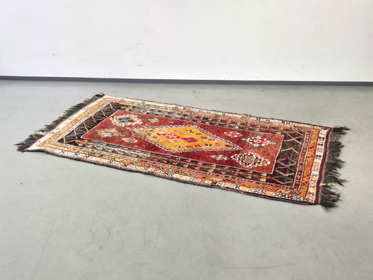BERBER TEPPICH Marokko Vintage Mid Century Boho Wolle Kelim 60s 70s