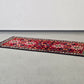 VINTAGE RYA TEPPICH Läufer 60er 70er Mid Century Space Age Shag Retro Rot