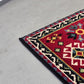 VINTAGE RYA TEPPICH Läufer 60er 70er Mid Century Space Age Shag Retro Rot