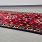 VINTAGE RYA TEPPICH Läufer 60er 70er Mid Century Space Age Shag Retro Rot