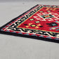 VINTAGE RYA TEPPICH Läufer 60er 70er Mid Century Space Age Shag Retro Rot