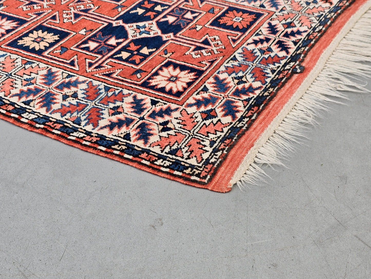 VINTAGE TEPPICH Läufer Orient Boho Mid-Century Wolle Kaukasisch Retro 60er