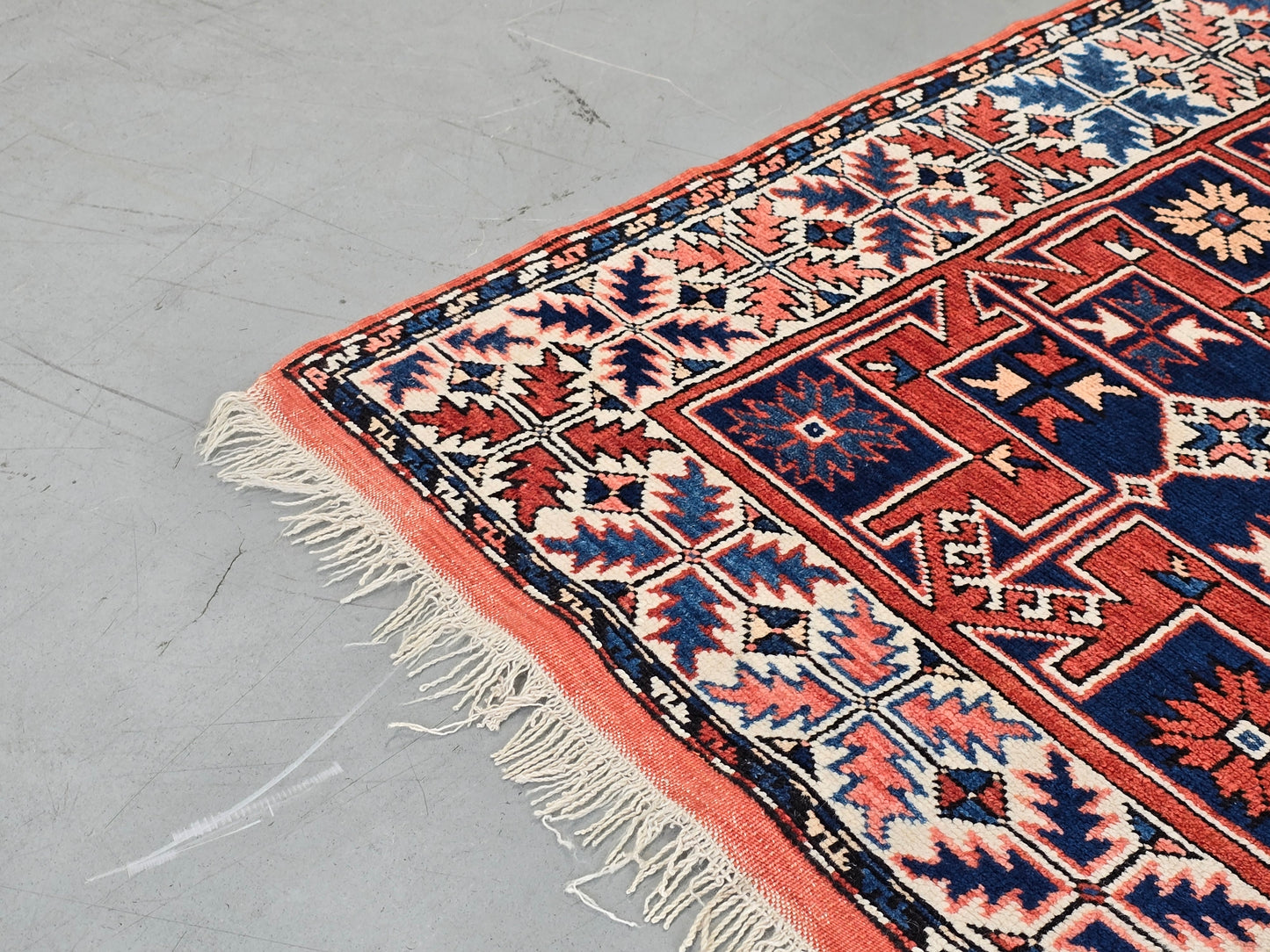VINTAGE TEPPICH Läufer Orient Boho Mid-Century Wolle Kaukasisch Retro 60er