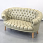 CHESTERFIELD SOFA Leder Salbei Vintage Design Couch Retro Mid Century 60s 70s
