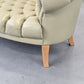 CHESTERFIELD SOFA Leder Salbei Vintage Design Couch Retro Mid Century 60s 70s