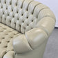 CHESTERFIELD SOFA Leder Salbei Vintage Design Couch Retro Mid Century 60s 70s