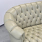 CHESTERFIELD SOFA Leder Salbei Vintage Design Couch Retro Mid Century 60s 70s
