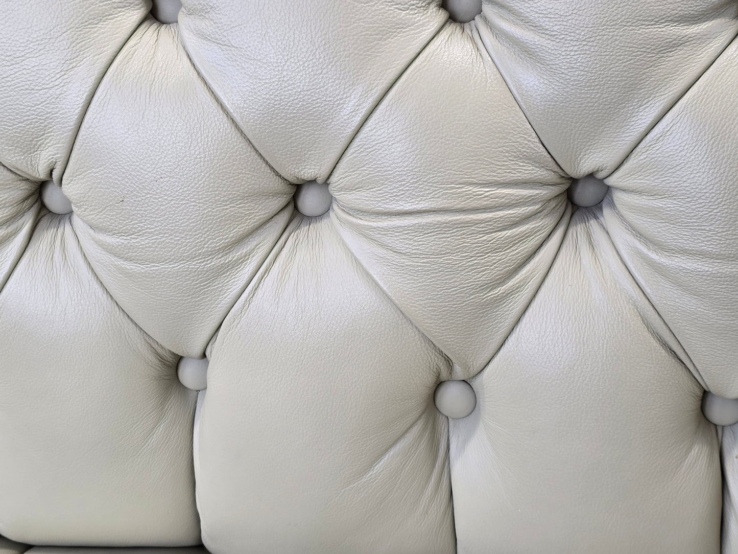 CHESTERFIELD SOFA Leder Salbei Vintage Design Couch Retro Mid Century 60s 70s