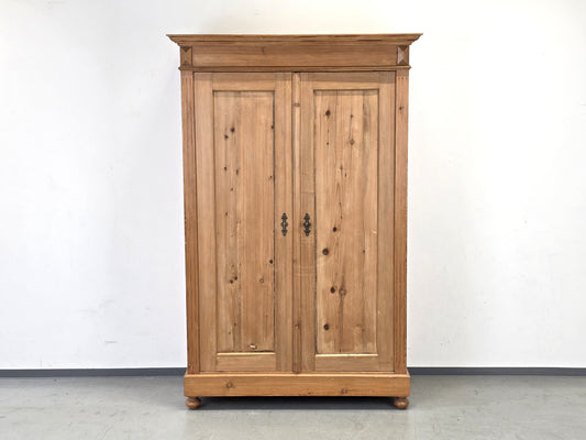 ANTIKER KLEIDERSCHRANK Gründerzeit Schrank massiv Weichholz Landhaus Vintage