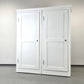 ANTIQUER SCHRANK Antik weiß Landhaus Biedermeier Weichholz Dielenschrank Shabby
