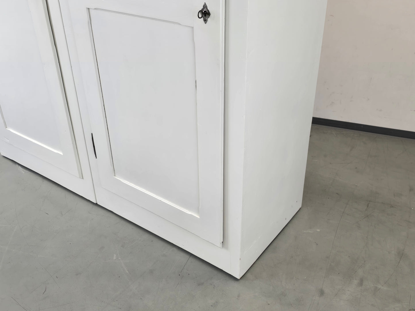 ANTIQUER SCHRANK Antik weiß Landhaus Biedermeier Weichholz Dielenschrank Shabby