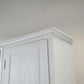 ANTIQUER SCHRANK Antik weiß Landhaus Biedermeier Weichholz Dielenschrank Shabby