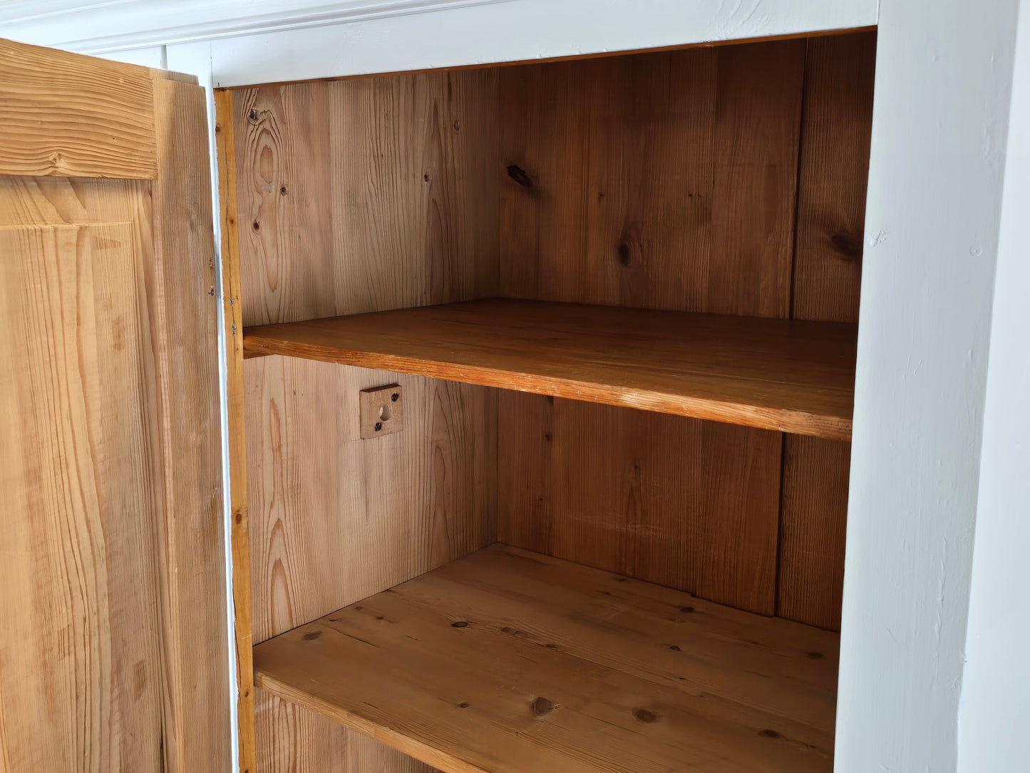 ANTIQUER SCHRANK Antik weiß Landhaus Biedermeier Weichholz Dielenschrank Shabby