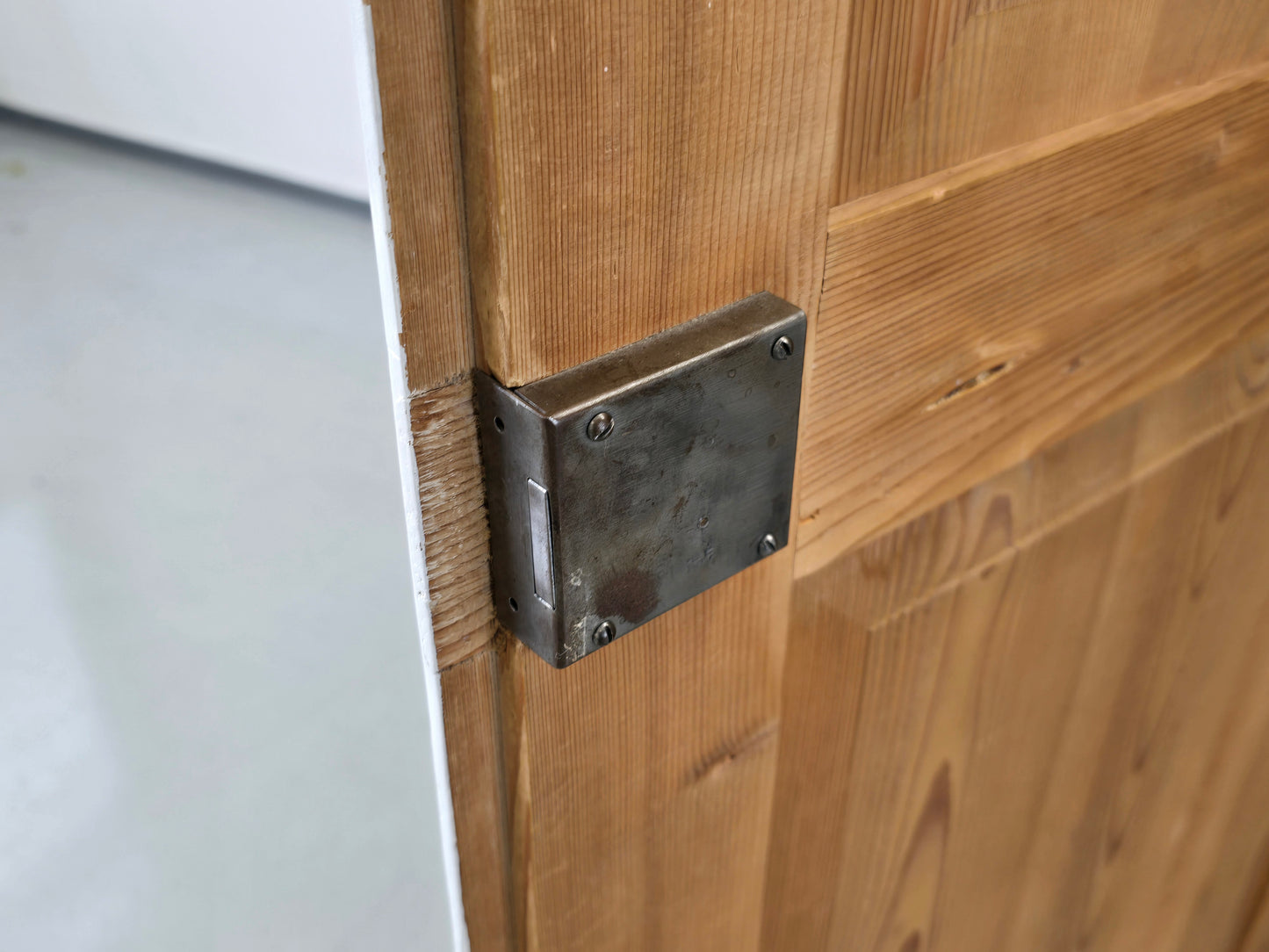 ANTIQUER SCHRANK Antik weiß Landhaus Biedermeier Weichholz Dielenschrank Shabby