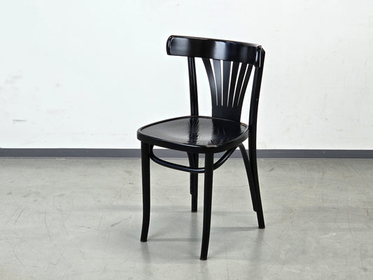 RADOMSKO THONET Stuhl Nr. 28 Bugholz Fächerstuhl Schwarz Vintage 60er Jahre