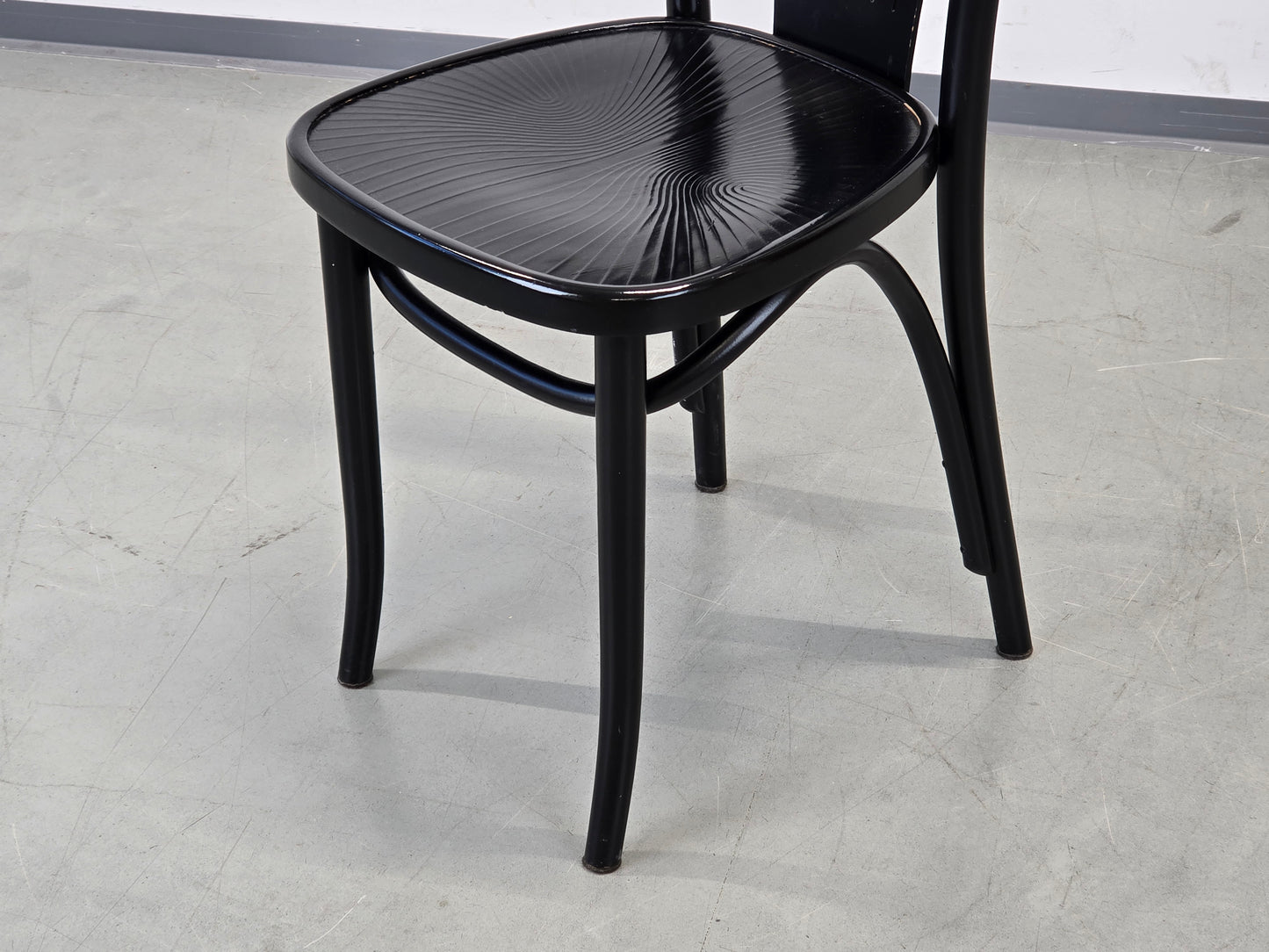 RADOMSKO THONET Stuhl Nr. 28 Bugholz Fächerstuhl Schwarz Vintage 60er Jahre