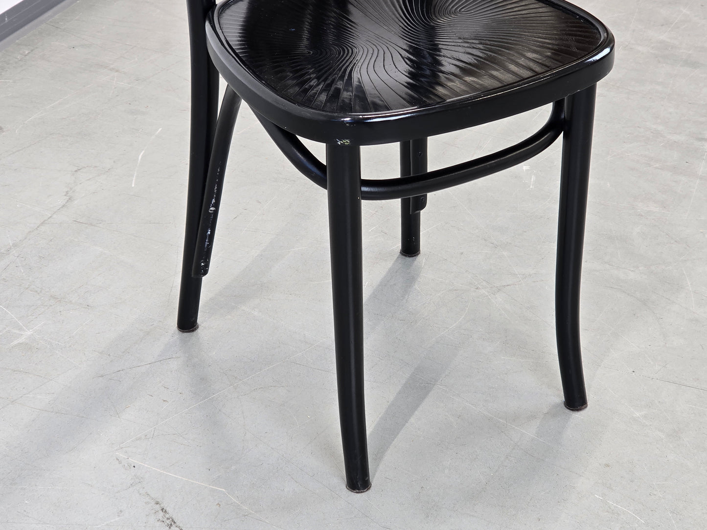 RADOMSKO THONET Stuhl Nr. 28 Bugholz Fächerstuhl Schwarz Vintage 60er Jahre