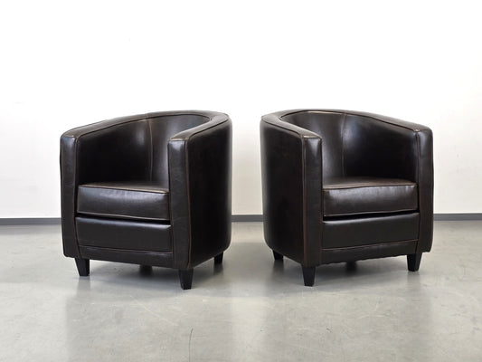 VANTOL SESSEL Leder Clubsessel Vintage Cocktailsessel Braun Sessel Lounge