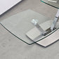 EVE COLLECTION Cavallo Couchtisch Glas Chrom Schwenkbar Designer Rollen