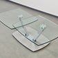 EVE COLLECTION Cavallo Couchtisch Glas Chrom Schwenkbar Designer Rollen