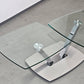 EVE COLLECTION Cavallo Couchtisch Glas Chrom Schwenkbar Designer Rollen
