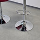 BARHOCKER Rot 2er Set Tresenhocker Höhenverstellbar Leder-Optik Theke