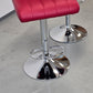 BARHOCKER Rot 2er Set Tresenhocker Höhenverstellbar Leder-Optik Theke