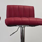 BARHOCKER Rot 2er Set Tresenhocker Höhenverstellbar Leder-Optik Theke
