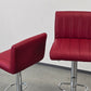 BARHOCKER Rot 2er Set Tresenhocker Höhenverstellbar Leder-Optik Theke
