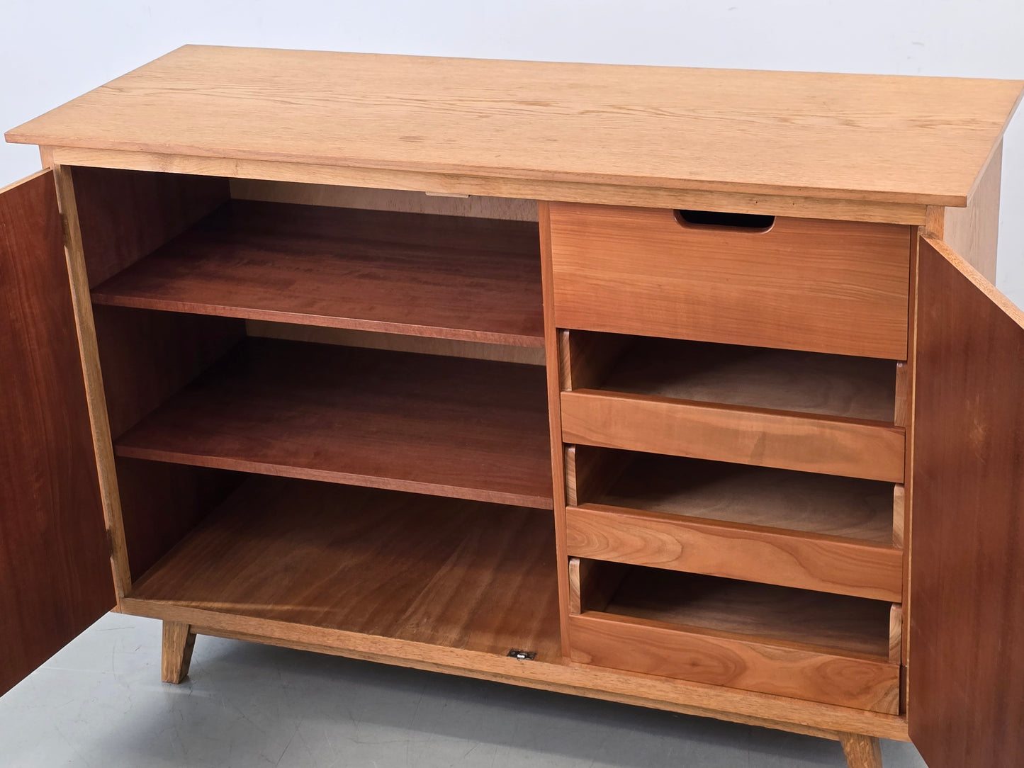 SIDEBOARD VINTAGE Eiche Mid Century 60er Kommode Highboard Skandinavisch