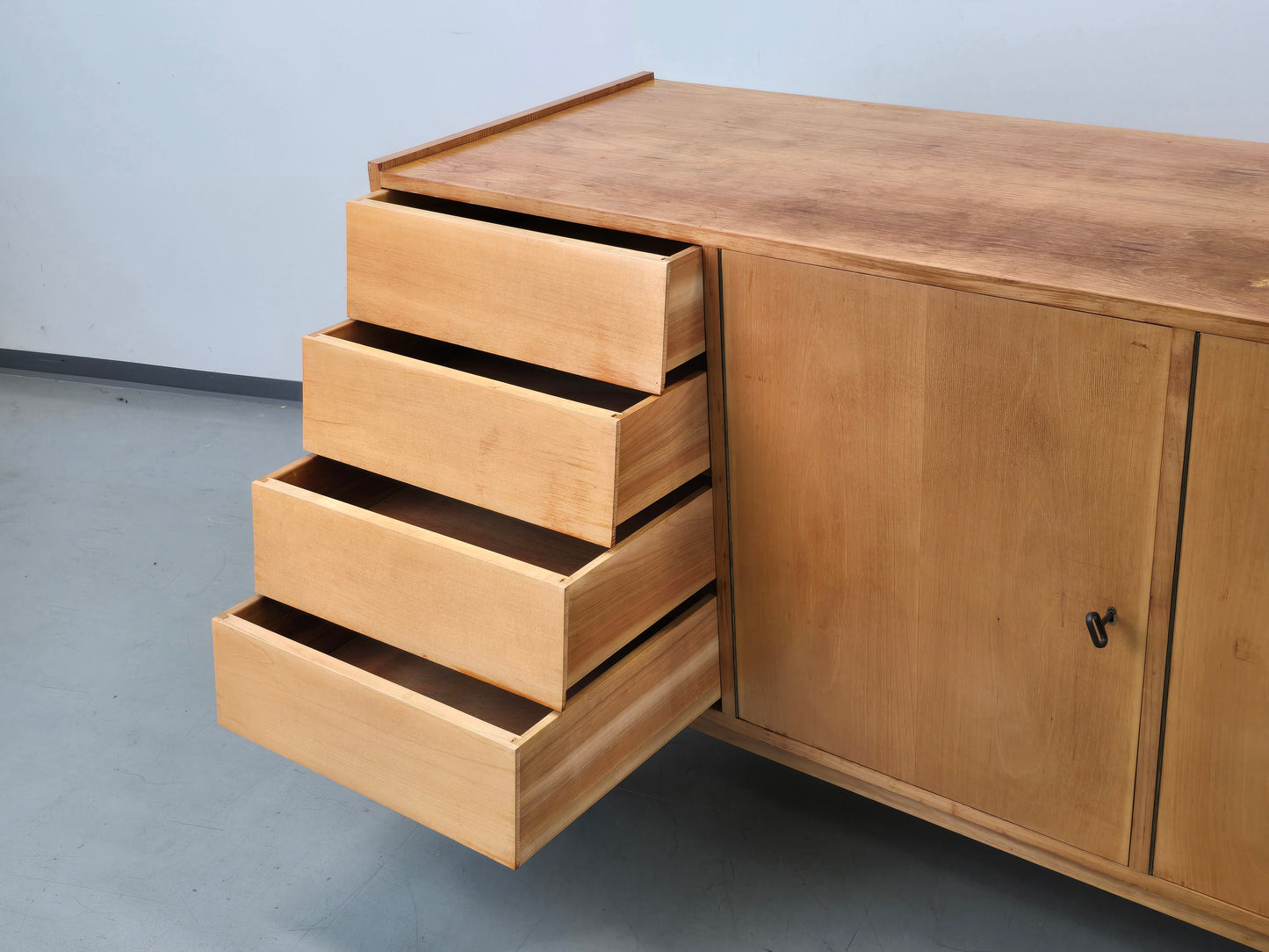 MID CENTURY Sideboard Birke 60er Vintage Kommode Skandinavisch Retro Design