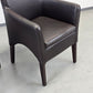 LEDER ARMLEHNSTUHL Design Vintage 60er Sessel Stuhl Konferenz Braun Massivholz
