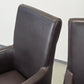 LEDER ARMLEHNSTUHL Design Vintage 60er Sessel Stuhl Konferenz Braun Massivholz