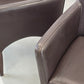 LEDER ARMLEHNSTUHL Design Vintage 60er Sessel Stuhl Konferenz Braun Massivholz