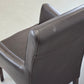 LEDER ARMLEHNSTUHL Design Vintage 60er Sessel Stuhl Konferenz Braun Massivholz