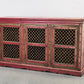 MAROKKANISCHE KOMMODE Sideboard Rot Gold Handbemalt Orient Massivholz Zouaq