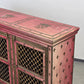 MAROKKANISCHE KOMMODE Sideboard Rot Gold Handbemalt Orient Massivholz Zouaq