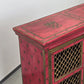 MAROKKANISCHE KOMMODE Sideboard Rot Gold Handbemalt Orient Massivholz Zouaq