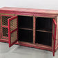 MAROKKANISCHE KOMMODE Sideboard Rot Gold Handbemalt Orient Massivholz Zouaq
