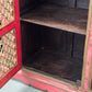 MAROKKANISCHE KOMMODE Sideboard Rot Gold Handbemalt Orient Massivholz Zouaq