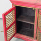 MAROKKANISCHE KOMMODE Sideboard Rot Gold Handbemalt Orient Massivholz Zouaq
