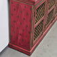 MAROKKANISCHE KOMMODE Sideboard Rot Gold Handbemalt Orient Massivholz Zouaq