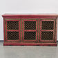 MAROKKANISCHE KOMMODE Sideboard Rot Gold Handbemalt Orient Massivholz Zouaq