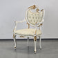 BAROCK SESSEL Weiss Gold Rokoko Stuhl Vintage Sessel Antik-Stil Prunkstuhl