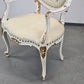 BAROCK SESSEL Weiss Gold Rokoko Stuhl Vintage Sessel Antik-Stil Prunkstuhl
