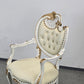 BAROCK SESSEL Weiss Gold Rokoko Stuhl Vintage Sessel Antik-Stil Prunkstuhl