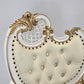 BAROCK SESSEL Weiss Gold Rokoko Stuhl Vintage Sessel Antik-Stil Prunkstuhl