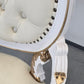 BAROCK SESSEL Weiss Gold Rokoko Stuhl Vintage Sessel Antik-Stil Prunkstuhl
